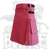 Pink Utility Kilt – Stylish & Functional Modern Utility Kilt for Men and Women